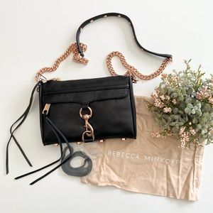 Rebecca Minkoff rose gold mini mac